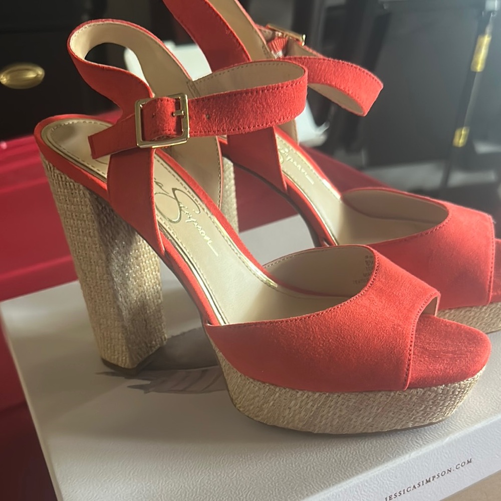 Jessica Simpson Bold Red Platform Heels